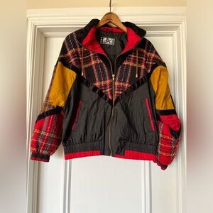 RESport Vintage VTG Ugly Christmas Sweater Party Zip Jacket Women’s Size Medium